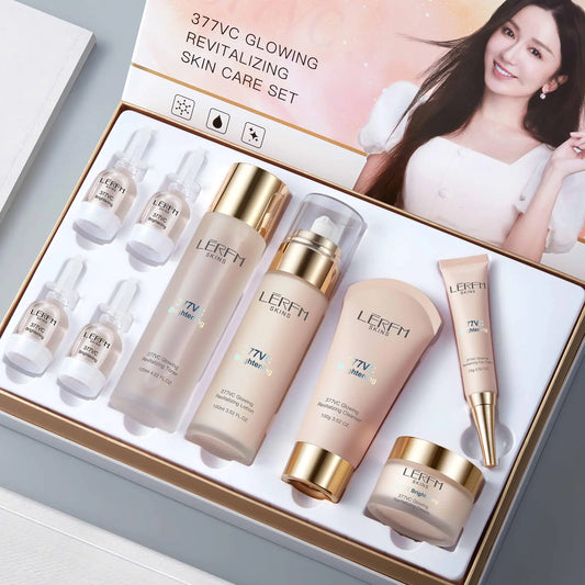 Aesthtany LERFM Hydrating Glow Aloe Facial Care Kit | 9-Piece Skincare Set
